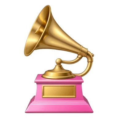 Pink Grammy trophy sticker