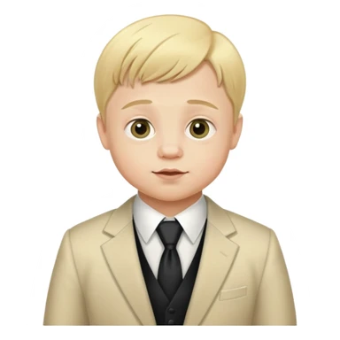 blonde boy in formal attire Down’s syndrome  sticker