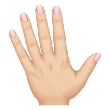 A hand with every finger slightly bent into a c shape with the pinky finger flexed up sticker