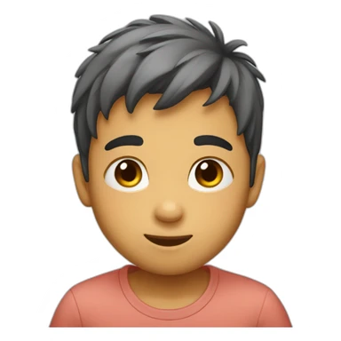 Kid boy blushes sticker