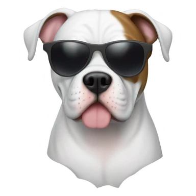 American bulldog wearing shades sticker