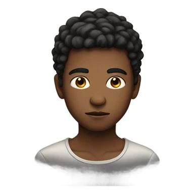 striking portrait of young male sticker