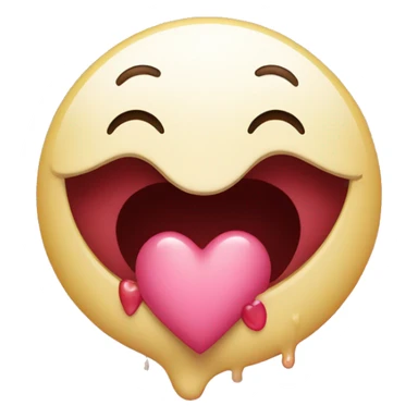 Drooling with hearts  sticker