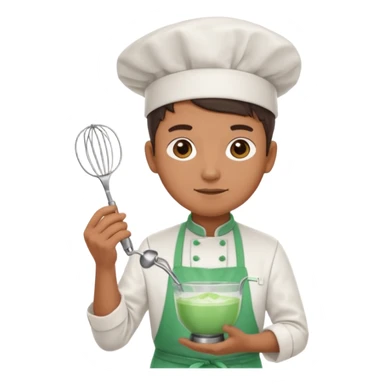 Mixer + peppermint apron,  Chef. sticker