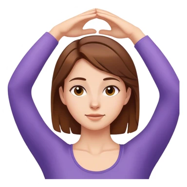 girl with brown hair stretching sticker