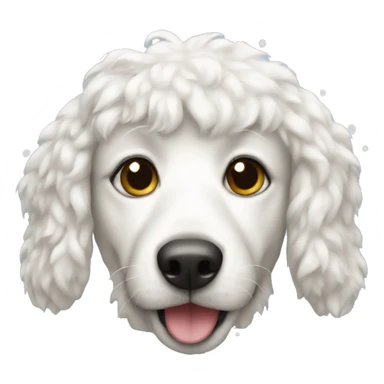 white christmas dog sticker