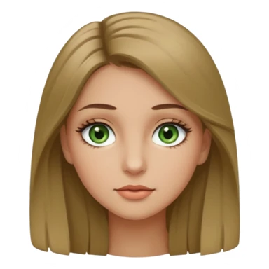 dark blond hair girl with long eyelashes and dark brown mixed with green eyes sticker