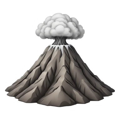 dry volcano with smoke ONLY sticker