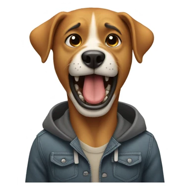 man bites dog sticker