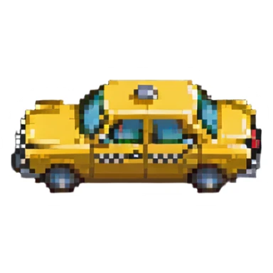 classic yellow taxi cab sticker