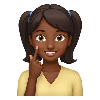 dark skin girl pinching nose with a couple of fingers   sticker