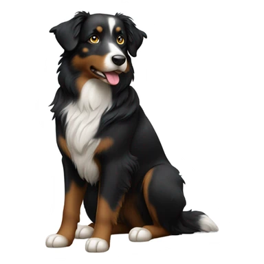 All black Australian shepherd  sticker