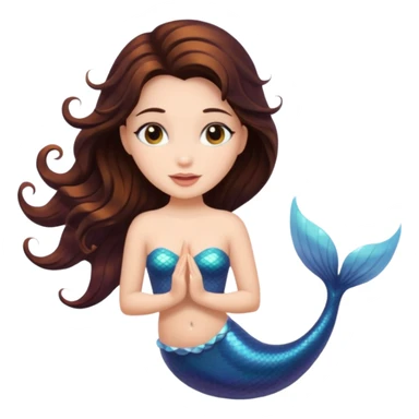 Brunette Mermaid sticker