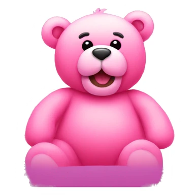 Pink teddy bear partying sticker