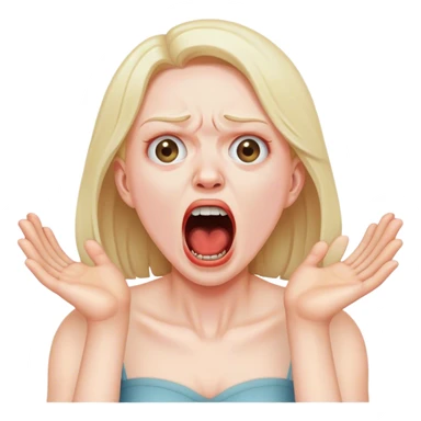 screaming while hands around neck sticker