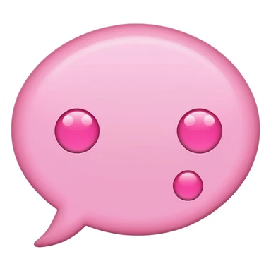 crée moi une bulle de conversion comme sa « 💬 » sans visage à l’interieur avec trois petit point de couleur pink sticker