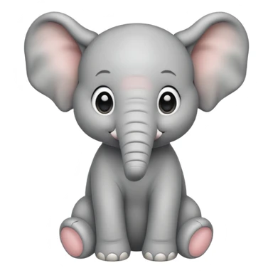 Baby elephant sitting sticker