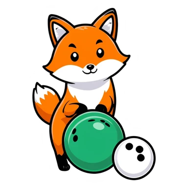 Fox bowling  sticker
