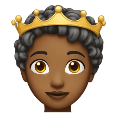 A girl with crown sticker