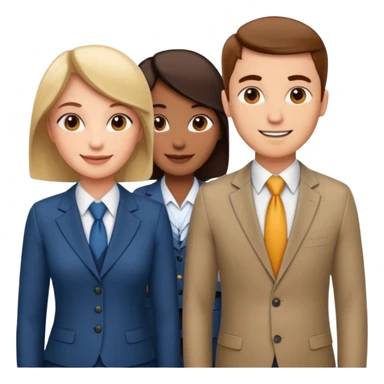 office workers face to face interview sticker