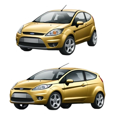 Ford Fiesta 2004 gold color sticker
