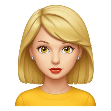 taylor swift , yellow Simpson style sticker
