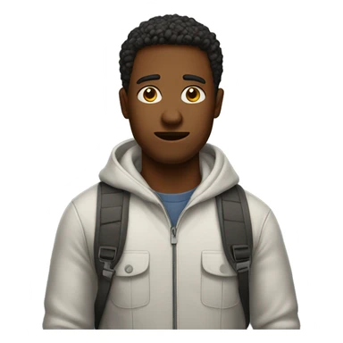 a guy asking for help sticker