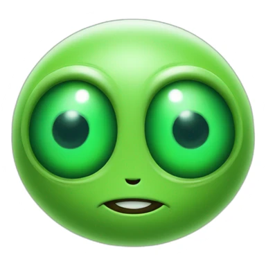 Cute green aliens with three eyes, wide oval face and antennae on head sticker