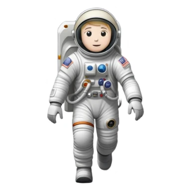 astronaut walking on the moon sticker