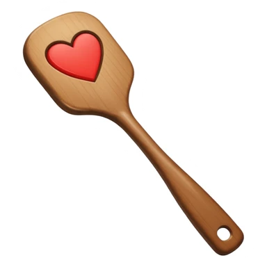 Paddle – wooden paddle with heart cutout. sticker