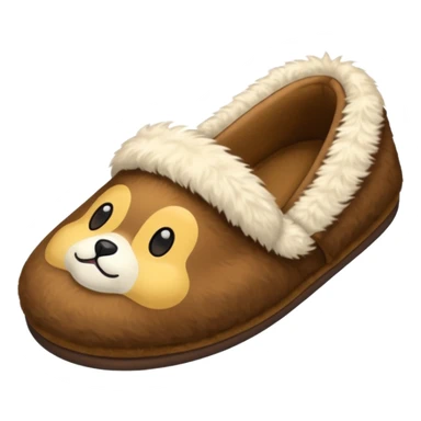 fur slipper sticker