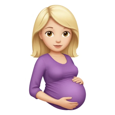 pregnant blonde woman  sticker