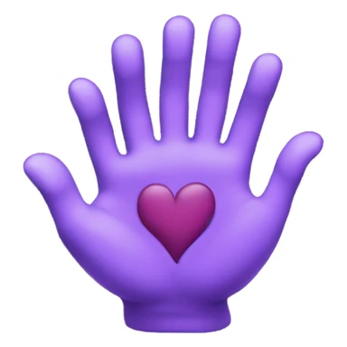 Heart made with purple hands sticker