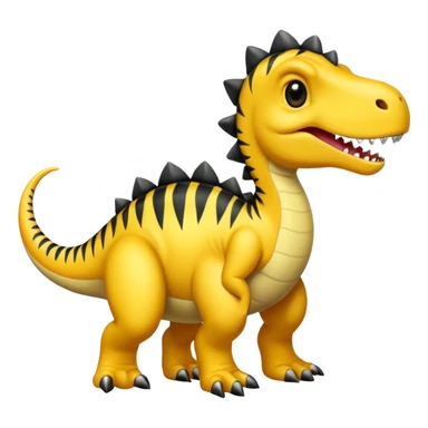 Dinosaurio amarillo con rayas negras sticker