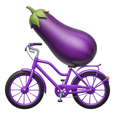 egg plant on bike sticker