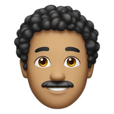 Un homme à la peau noire avec les cheveux bouclés  sticker