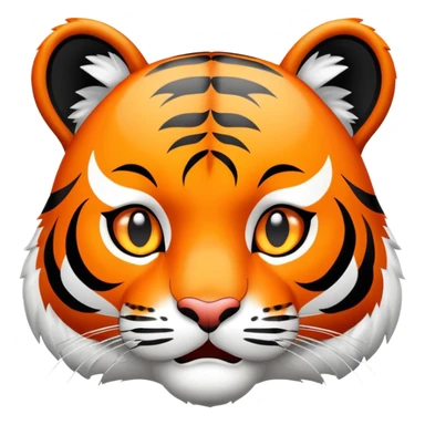 tiger face with OMG speech bubble for Twitch emote sticker