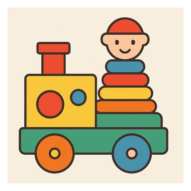 flat design style toy sticker