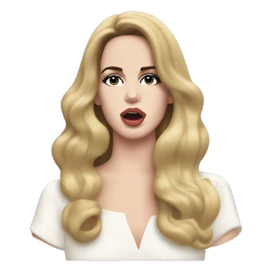 lana del rey making a kissy face sticker