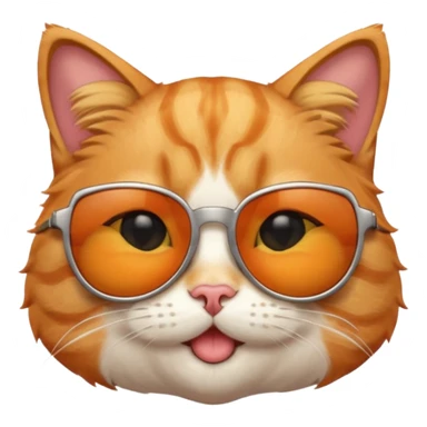 cat wearing sunglasses, winking sticker