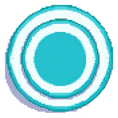 turquoise circle sticker