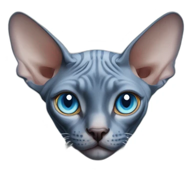 sphynx cat blue eyes sticker