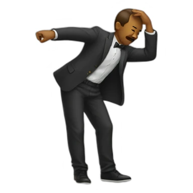 a man who do a dab sticker