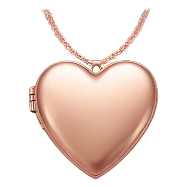 rose gold heart shaped locket sticker