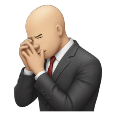  Bald facepalm in a suit sticker