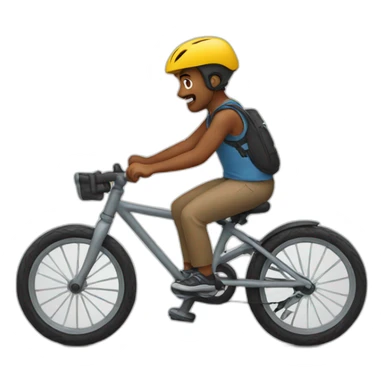 Brothers riding bike  sticker