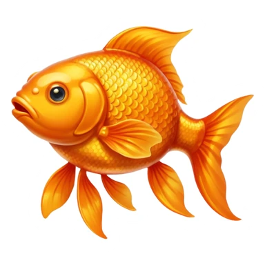 orange gold fish sticker