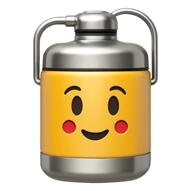 Emoji termo marca o tipo stanley minimalista sin caras sticker