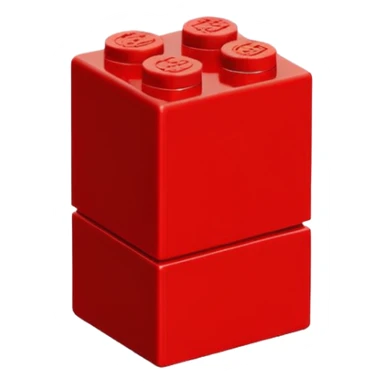 had drawn 2x2 red lego brick viewed from side sticker
