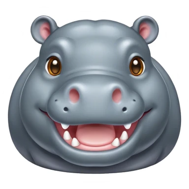 Happy Hippo sticker